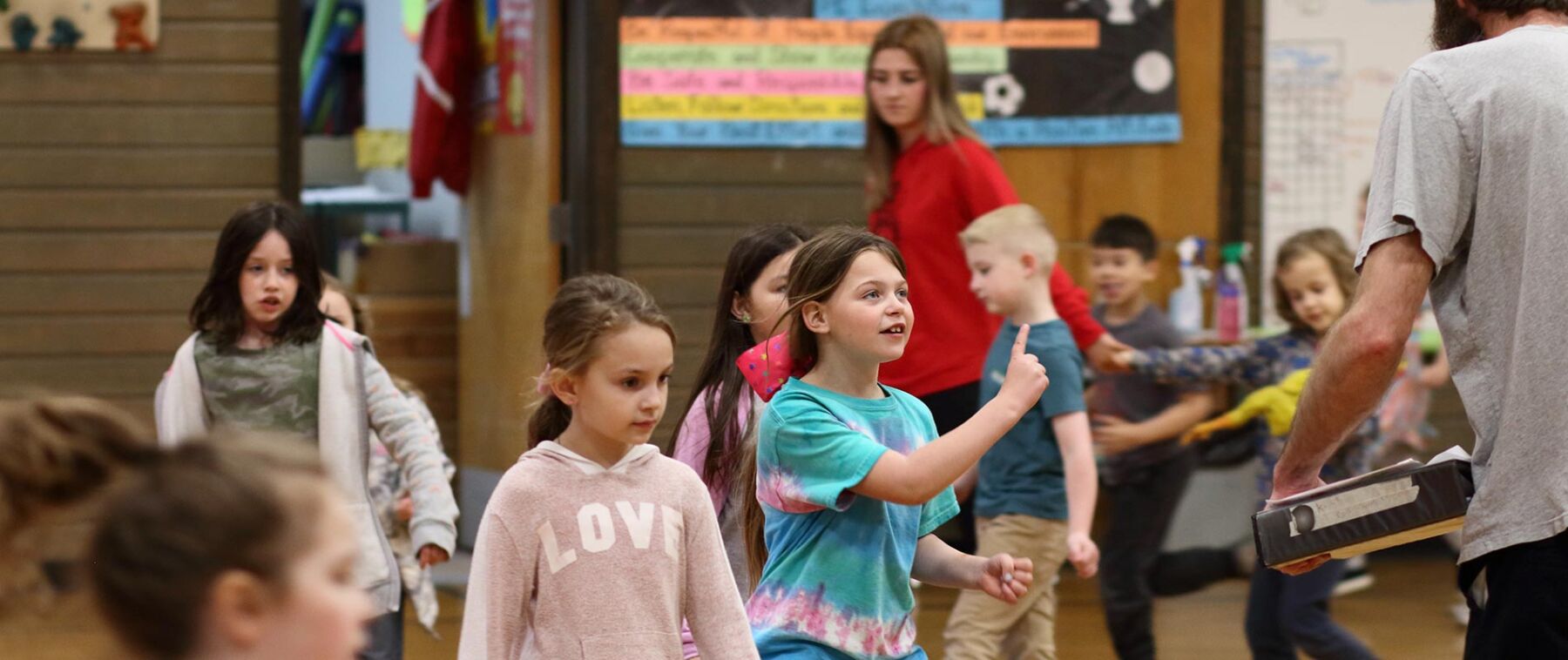 Students in gym